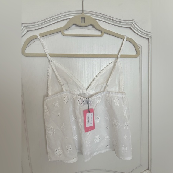 NEW Edikted Emilie Eyelet Tank Top. Size SMALL. White - Picture 2 of 3